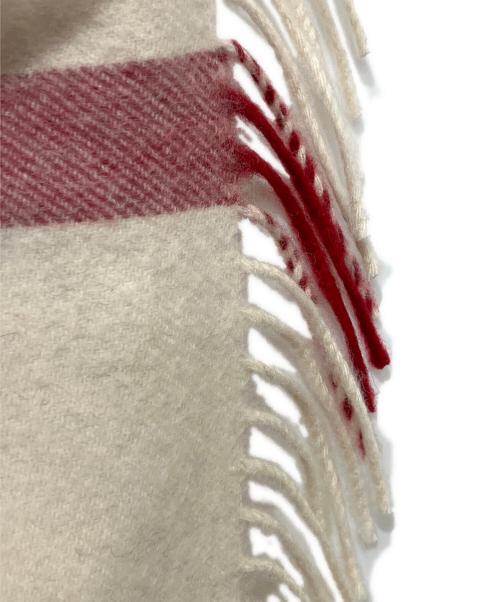 BURBERRY LONDON（バーバリーロンドン）BURBERRY LONDON (バーバリーロンドン) カシミヤメガチェックストール ホワイト×ブラック サイズ:167×85cmの古着・服飾アイテム