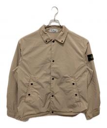 STONE ISLAND（ストーンアイランド）の古着「Logo Patch Buttoned Jacket」｜ベージュ