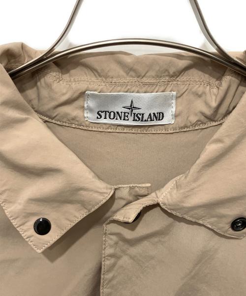 STONE ISLAND（ストーンアイランド）STONE ISLAND (ストーンアイランド) Logo Patch Buttoned Jacket ベージュ サイズ:Lの古着・服飾アイテム