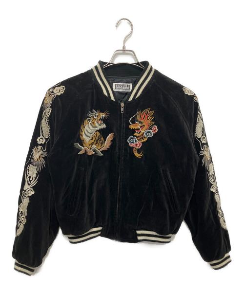 SECOND DOCUMENT（セカンド ドキュメント）SECOND DOCUMENT (セカンド ドキュメント) 別珍スカジャン ブラック サイズ:Fの古着・服飾アイテム