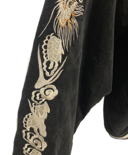 SECOND DOCUMENT（セカンド ドキュメント）SECOND DOCUMENT (セカンド ドキュメント) 別珍スカジャン ブラック サイズ:Fの古着・服飾アイテム