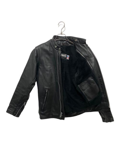 Schott（ショット）Schott (ショット) ライナー付レザージャケット ブラック サイズ:32の古着・服飾アイテム