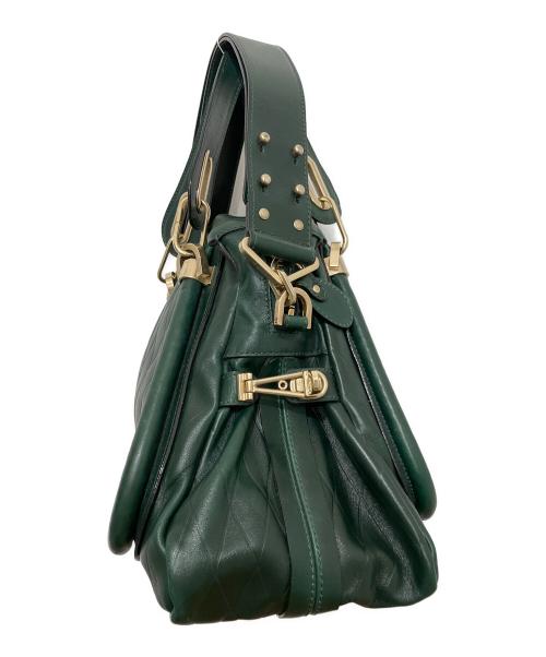 Chloe（クロエ）Chloe (クロエ) パラティ 2WAYショルダーバッグ グリーンの古着・服飾アイテム