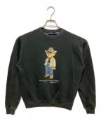 POLO RALPH LAURENポロ・ラルフローレン）の古着「プリントスウェット」｜ブラック