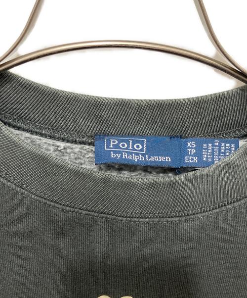 POLO RALPH LAUREN（ポロ・ラルフローレン）POLO RALPH LAUREN (ポロ・ラルフローレン) プリントスウェット ブラック サイズ:SIZE XSの古着・服飾アイテム