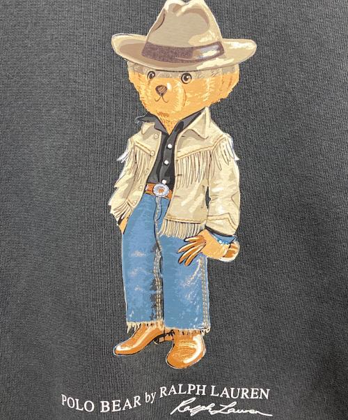 POLO RALPH LAUREN（ポロ・ラルフローレン）POLO RALPH LAUREN (ポロ・ラルフローレン) プリントスウェット ブラック サイズ:SIZE XSの古着・服飾アイテム