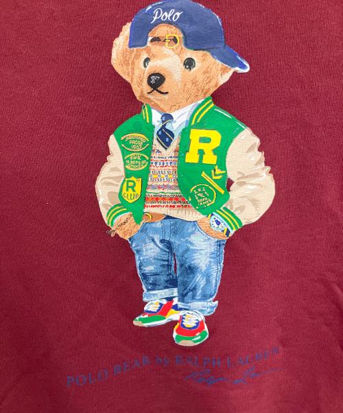 POLO RALPH LAUREN（ポロ・ラルフローレン）POLO RALPH LAUREN (ポロ・ラルフローレン) プリントスウェット ボルドー サイズ:XSの古着・服飾アイテム