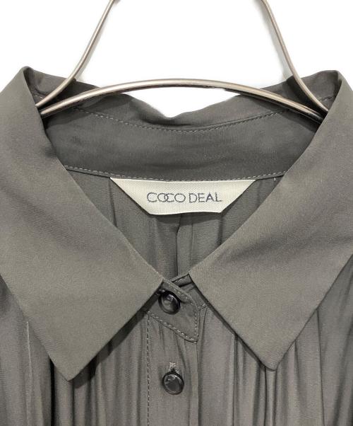COCODEAL（ココディール）COCODEAL (ココディール) ウエストシャーリングシャツワンピース ブラウン サイズ:SIZE2の古着・服飾アイテム