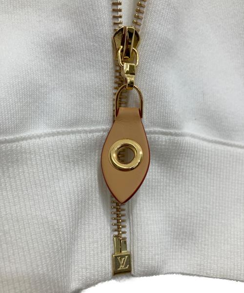 LOUIS VUITTON（ルイ ヴィトン）LOUIS VUITTON (ルイ ヴィトン) カラーブロックジップアップフーディ ベージュ×ホワイト サイズ:XSの古着・服飾アイテム