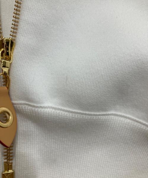 LOUIS VUITTON（ルイ ヴィトン）LOUIS VUITTON (ルイ ヴィトン) カラーブロックジップアップフーディ ベージュ×ホワイト サイズ:XSの古着・服飾アイテム