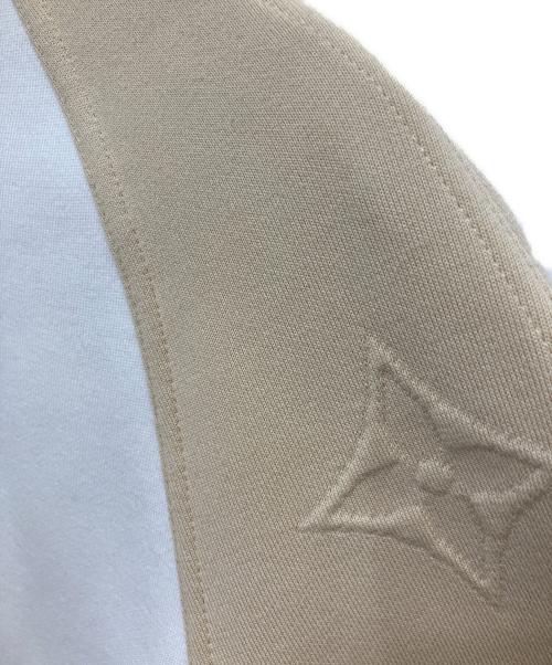 LOUIS VUITTON（ルイ ヴィトン）LOUIS VUITTON (ルイ ヴィトン) カラーブロックジップアップフーディ ベージュ×ホワイト サイズ:XSの古着・服飾アイテム