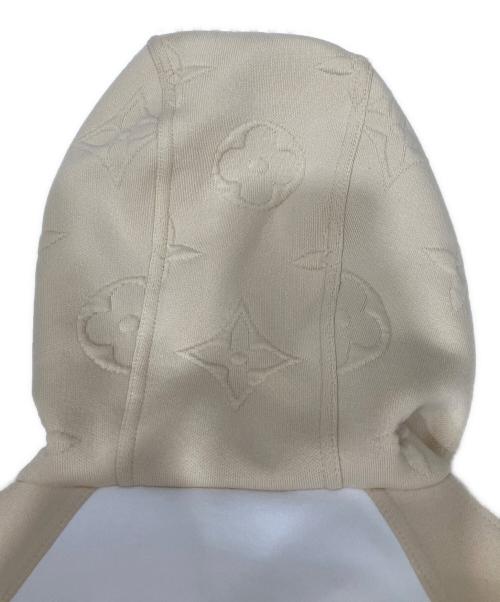 LOUIS VUITTON（ルイ ヴィトン）LOUIS VUITTON (ルイ ヴィトン) カラーブロックジップアップフーディ ベージュ×ホワイト サイズ:XSの古着・服飾アイテム
