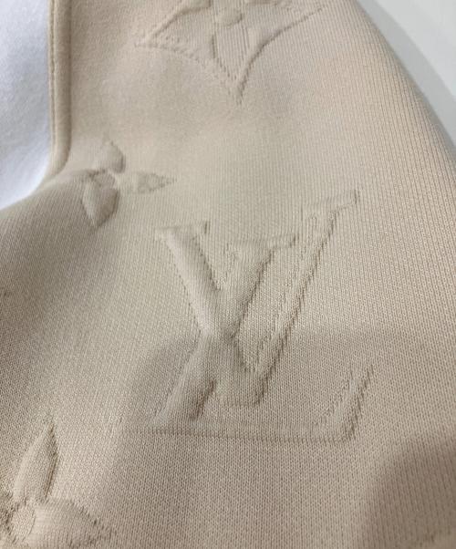 LOUIS VUITTON（ルイ ヴィトン）LOUIS VUITTON (ルイ ヴィトン) カラーブロックジップアップフーディ ベージュ×ホワイト サイズ:XSの古着・服飾アイテム