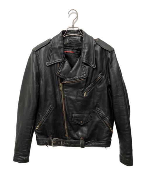 BROOKS（ブルックス）BROOKS (ブルックス) ダブルライダースジャケット ブラック サイズ:42の古着・服飾アイテム