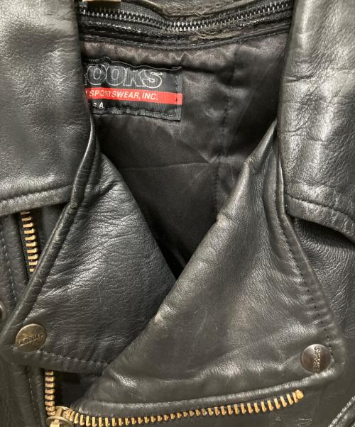 BROOKS（ブルックス）BROOKS (ブルックス) ダブルライダースジャケット ブラック サイズ:42の古着・服飾アイテム