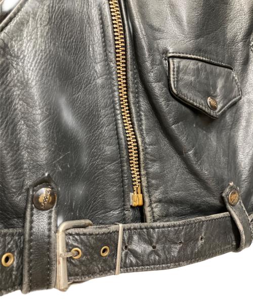 BROOKS（ブルックス）BROOKS (ブルックス) ダブルライダースジャケット ブラック サイズ:42の古着・服飾アイテム