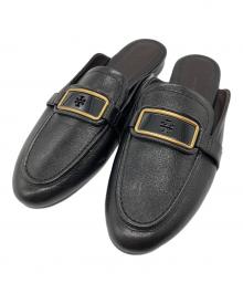 TORY BURCH（トリーバーチ）の古着「ジョージアバックレスローファー」｜ブラック