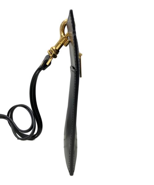 sacai（サカイ）sacai (サカイ) レザーモバイルポーチ ブラックの古着・服飾アイテム
