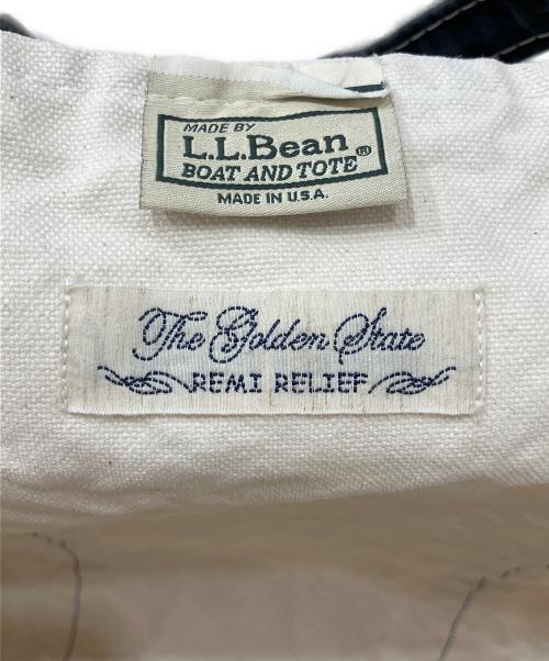 L.L.Bean（エルエルビーン）L.L.Bean (エルエルビーン) REMI RELIEF (レミレリーフ) 別注加工トートバッグ アイボリーの古着・服飾アイテム