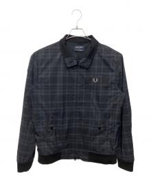 FRED PERRY×BEAMS（フレッドペリー×ビームス）の古着「Nylon Harrington Jacket」｜ブラック×ネイビー
