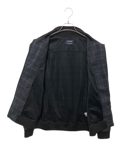 FRED PERRY（フレッドペリー）FRED PERRY (フレッドペリー) BEAMS (ビームス) Nylon Harrington Jacket ブラック×ネイビー サイズ:Lの古着・服飾アイテム