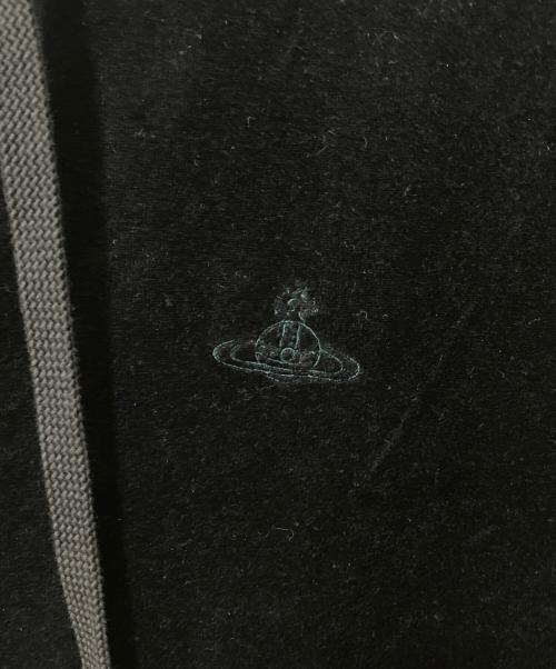 Vivienne Westwood man（ヴィヴィアン ウェストウッド マン）Vivienne Westwood man (ヴィヴィアン ウェストウッド マン) 2トーンベロアジップパーカー ブラック×グリーン サイズ:SIZE44の古着・服飾アイテム
