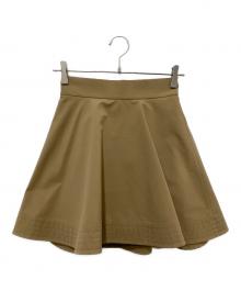 Snidel（スナイデル）の古着「フレアミニスカショーパン」｜ベージュ