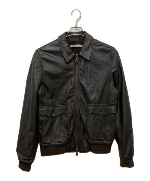 IESSE（IESSE）IESSE (IESSE) A-2型 レザージャケット ブラウン サイズ:Mの古着・服飾アイテム