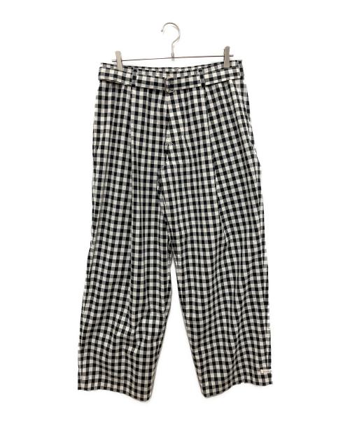 TSTS（ティーエスティーエス）TSTS (ティーエスティーエス) 5 COULEURS BELTED PANTS ホワイト×ブラック サイズ:Mの古着・服飾アイテム