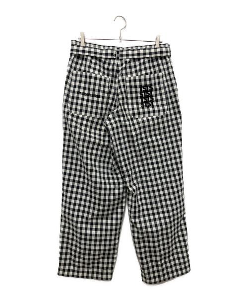 TSTS（ティーエスティーエス）TSTS (ティーエスティーエス) 5 COULEURS BELTED PANTS ホワイト×ブラック サイズ:Mの古着・服飾アイテム