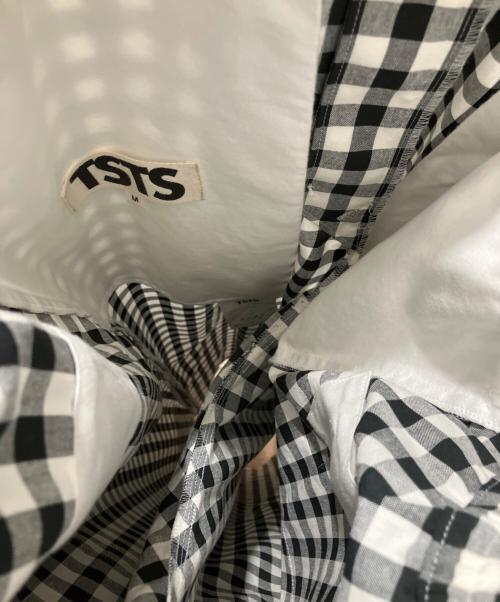 TSTS（ティーエスティーエス）TSTS (ティーエスティーエス) 5 COULEURS BELTED PANTS ホワイト×ブラック サイズ:Mの古着・服飾アイテム