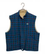 SOL soonerorlaterソル スーナーオアレイター）の古着「25SS REVERSIBLE CHECKED VEST」｜ブルー×ベージュ