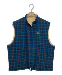 SOL soonerorlater（ソル スーナーオアレイター）の古着「25SS REVERSIBLE CHECKED VEST」｜ブルー×ベージュ