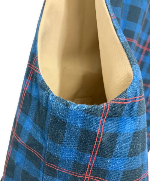 SOL soonerorlater（ソル スーナーオアレイター）SOL soonerorlater (ソル スーナーオアレイター) 25SS REVERSIBLE CHECKED VEST ブルー×ベージュ サイズ:Lの古着・服飾アイテム