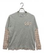 TTT MSWティー）の古着「Fruits Thermal Long Sleeve」｜グレー×ピンク