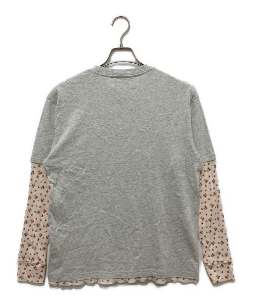 TTT MSW（ティー）TTT MSW (ティー) Fruits Thermal Long Sleeve グレー×ピンク サイズ:Lの古着・服飾アイテム