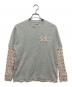 TTT MSW（ティー）の古着「Fruits Thermal Long Sleeve」｜グレー×ピンク
