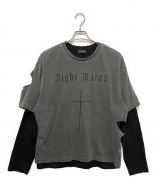 LAST NEST（ラストネスト）の古着「Layered T-shirts」｜グレー×ブラック