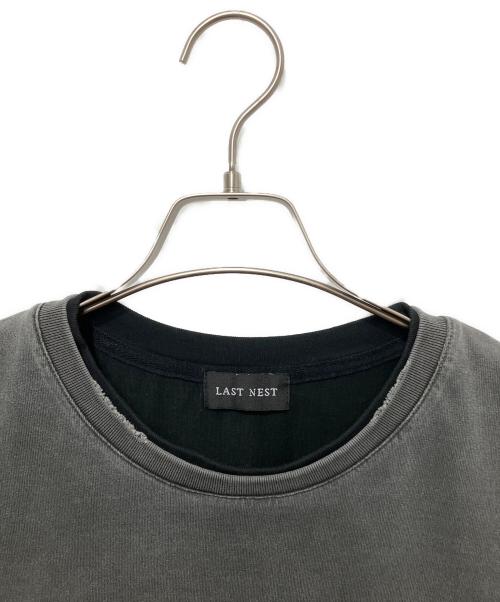 LAST NEST（ラストネスト）LAST NEST (ラストネスト) Layered T-shirts グレー×ブラック サイズ:Lの古着・服飾アイテム