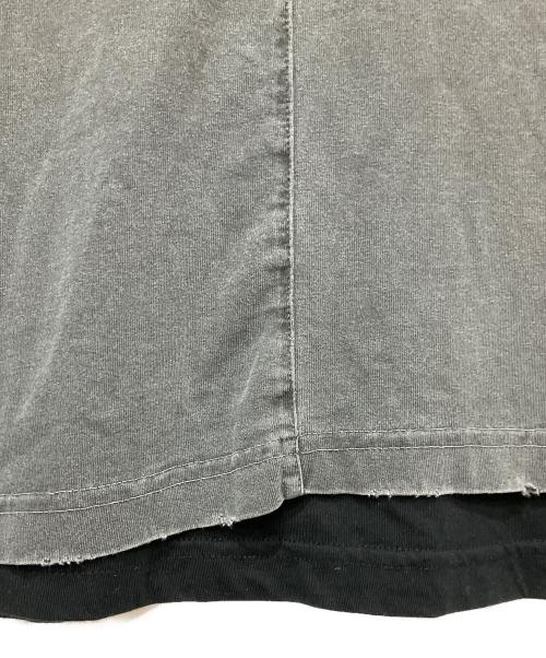 LAST NEST（ラストネスト）LAST NEST (ラストネスト) Layered T-shirts グレー×ブラック サイズ:Lの古着・服飾アイテム