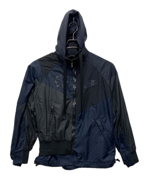 NIKE（ナイキ）NIKE (ナイキ) sacai (サカイ) 再構築アノラックジャケット ネイビー×ブラック サイズ:XSの古着・服飾アイテム