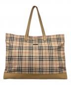 Burberry'sバーバリーズ）の古着「トートバッグ」｜ベージュ×レッド