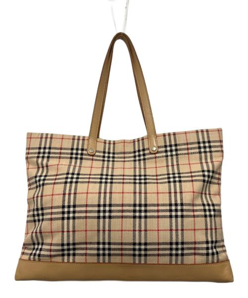 Burberry's（バーバリーズ）Burberry's (バーバリーズ) トートバッグ ベージュ×レッドの古着・服飾アイテム