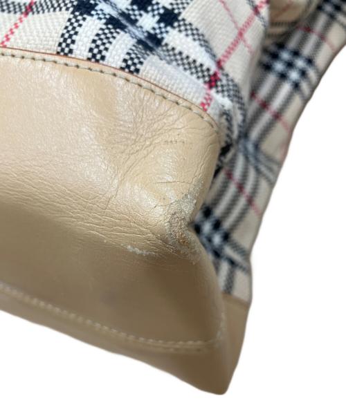 Burberry's（バーバリーズ）Burberry's (バーバリーズ) トートバッグ ベージュ×レッドの古着・服飾アイテム