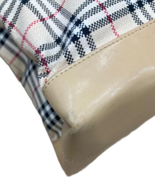 Burberry's（バーバリーズ）Burberry's (バーバリーズ) トートバッグ ベージュ×レッドの古着・服飾アイテム