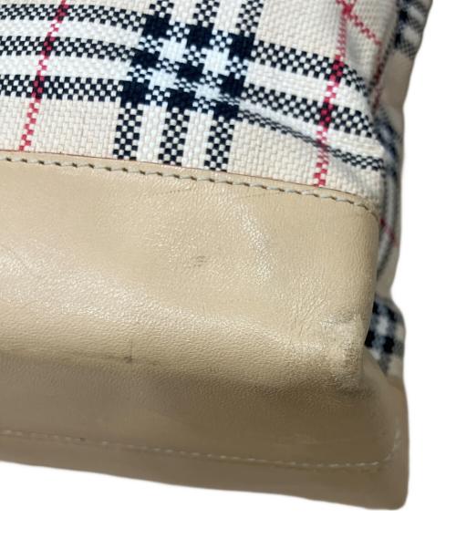 Burberry's（バーバリーズ）Burberry's (バーバリーズ) トートバッグ ベージュ×レッドの古着・服飾アイテム