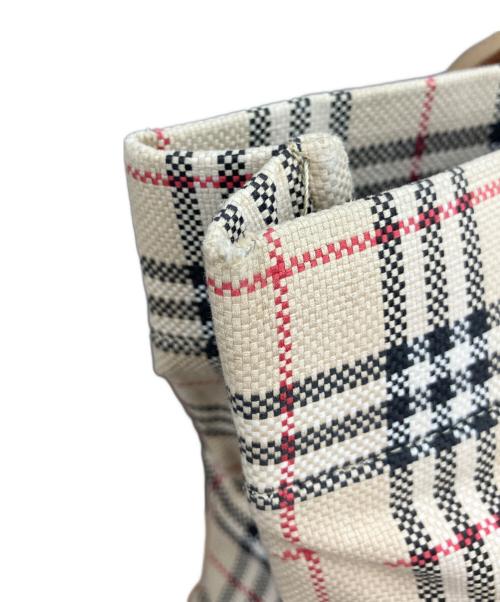 Burberry's（バーバリーズ）Burberry's (バーバリーズ) トートバッグ ベージュ×レッドの古着・服飾アイテム