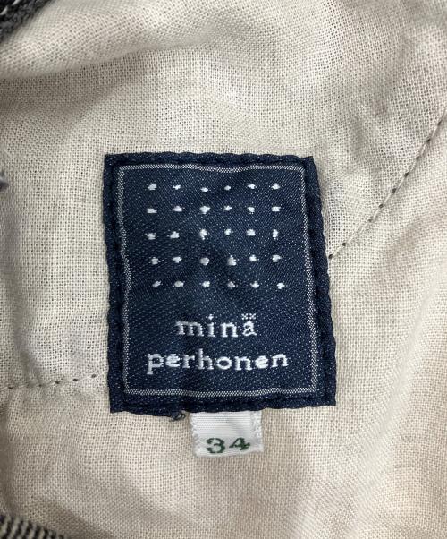 mina perhonen（ミナ ペルホネン）mina perhonen (ミナ ペルホネン) always リネン混ボタンフライデニムパンツ ブラック サイズ:34の古着・服飾アイテム