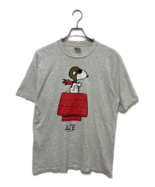 LOGOTEL（ロゴテル）LOGOTEL (ロゴテル) プリントTシャツ グレー サイズ:Lの古着・服飾アイテム
