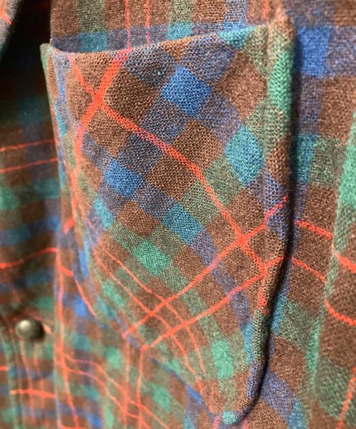 PENDLETON（ペンドルトン）PENDLETON (ペンドルトン) 50s チェックテーラードジャケット ブラウン×ブルー サイズ:Lの古着・服飾アイテム